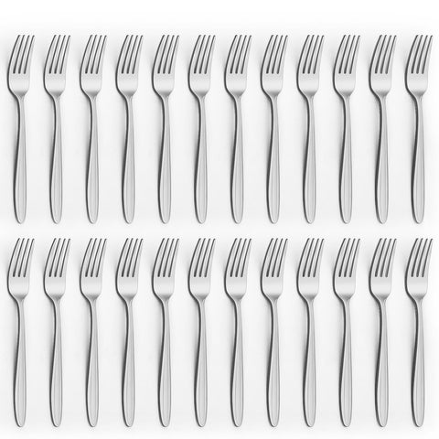 Unokit 24-piece forks set with mirror polish for easy cleaning