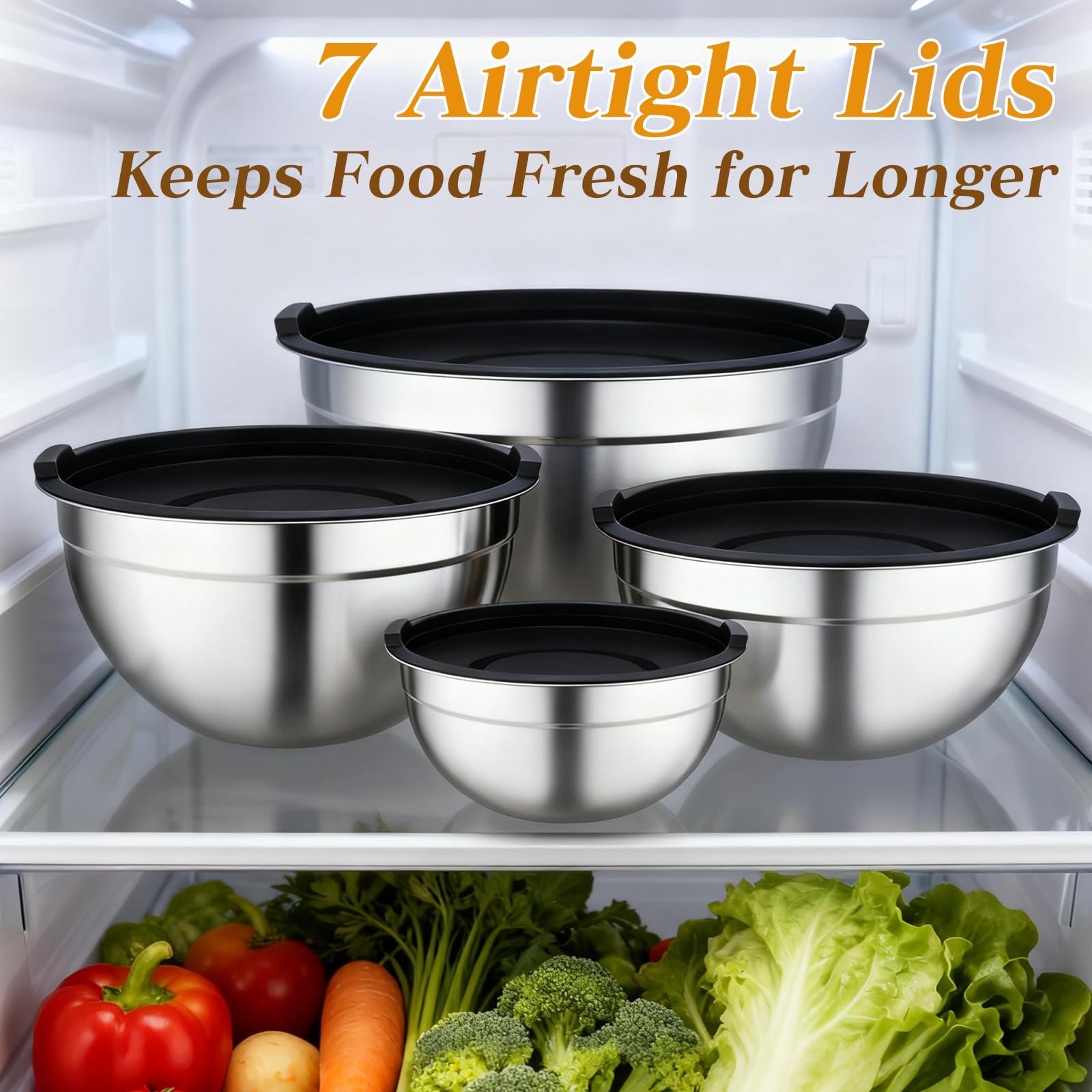 Unokit dishwasher-safe stainless steel bowls for easy cleanup.