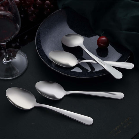 Unokit durable polished stainless spoons stand up to daily meals with shine.