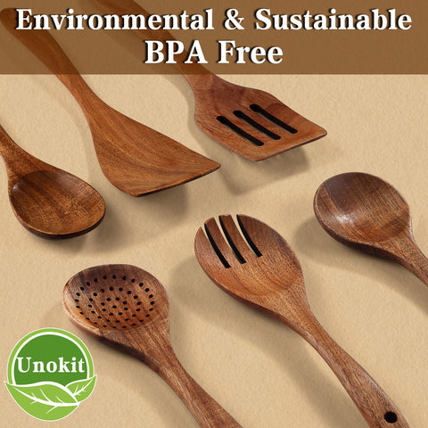 Unokit flat wooden spatula for flipping pancakes smoothly.