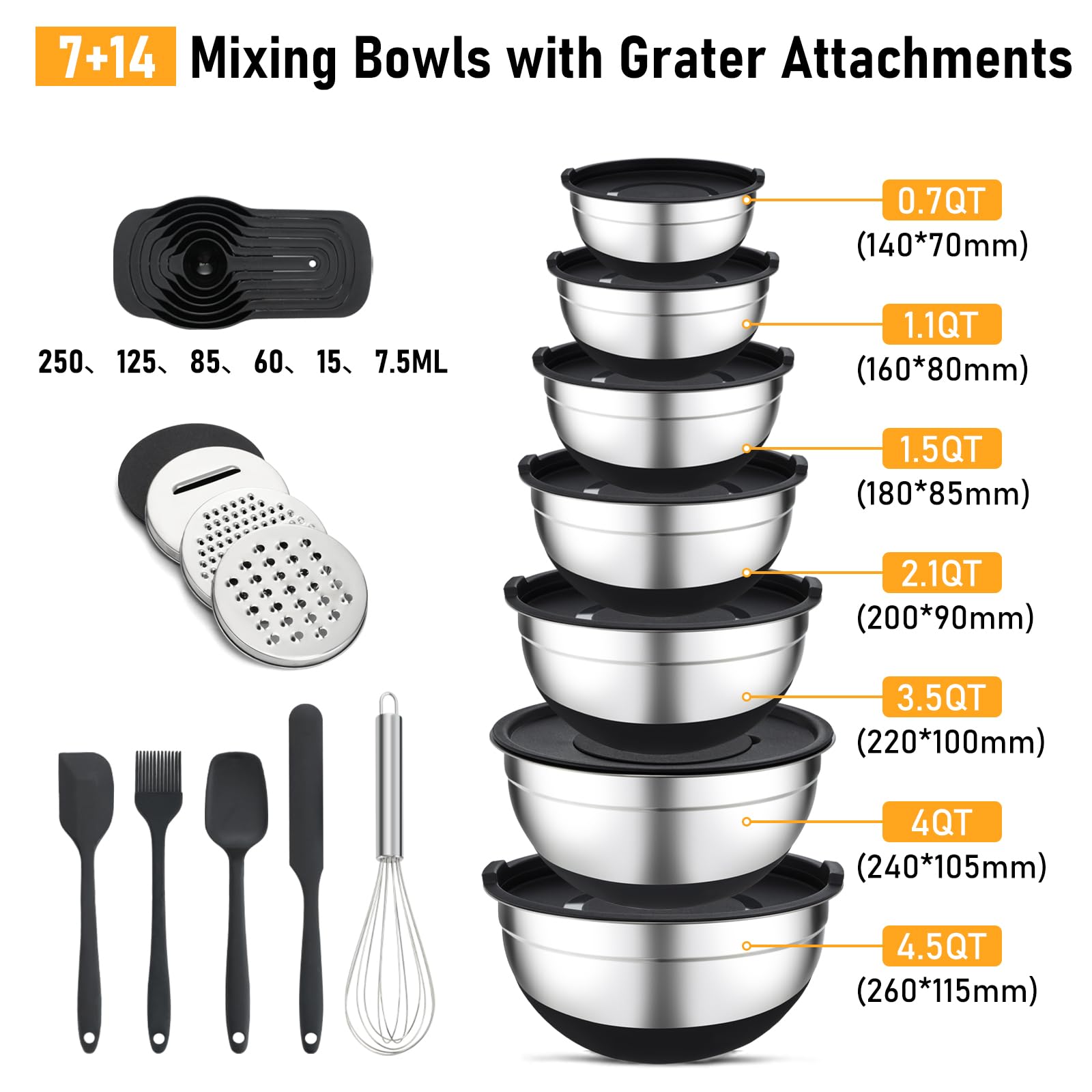 Unokit mixing bowls with lids on demonstrate airtight storage and organized prep.