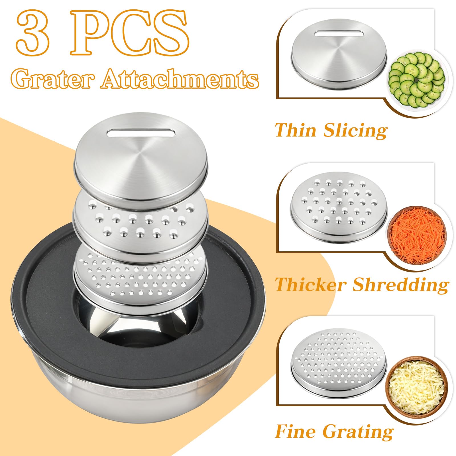 Unokit bowls with non-slip base prevent spills during vigorous whisking.