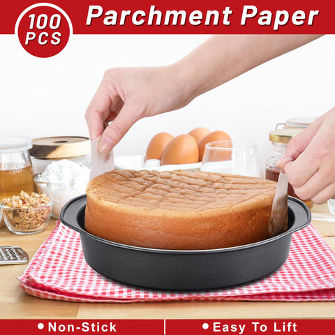 Unokit pans with parchment paper pack showing easy release and mess-free baking