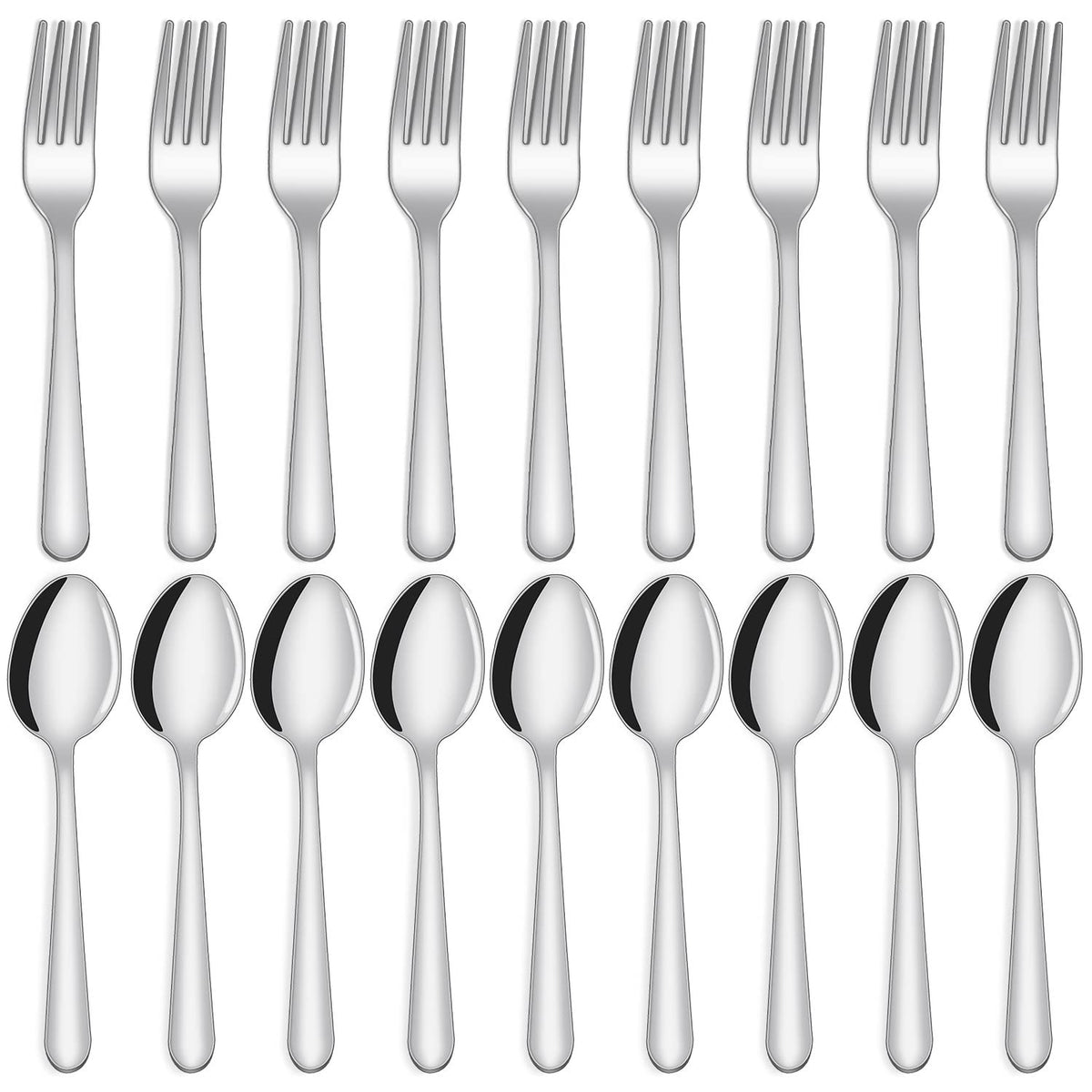 Unokit silverware 24-piece set with mirror-polished finish for elegant daily dining