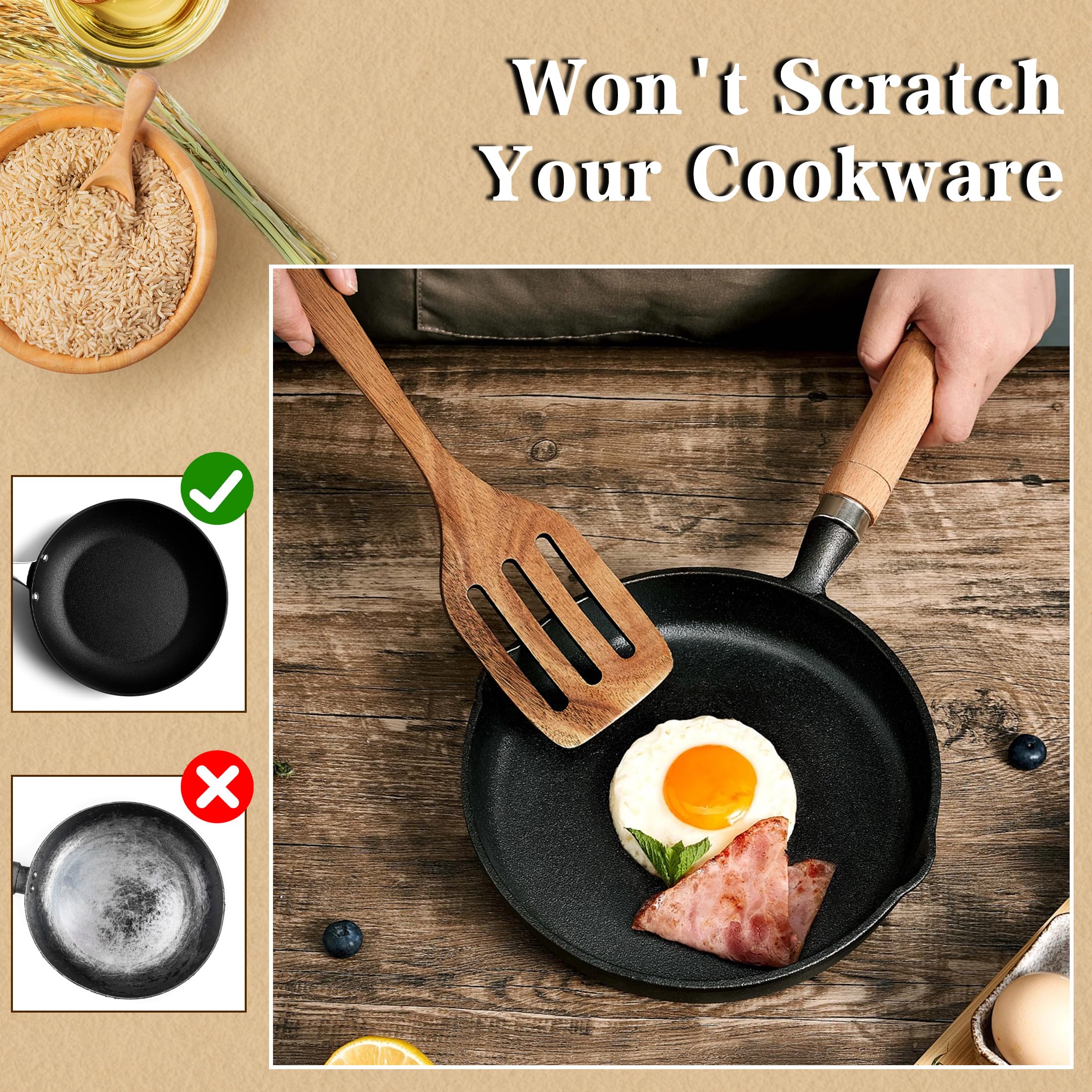 Unokit wooden utensil holder with spoon rest keeps counters organized.