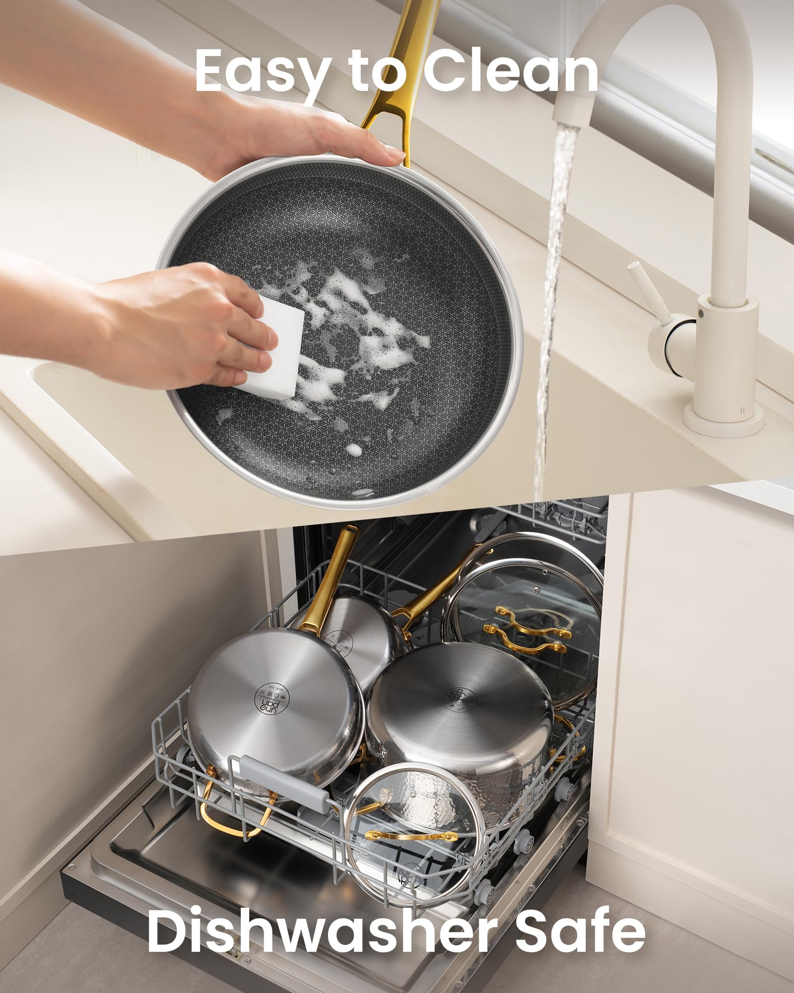 UNOPAN 8" and 10" fry pans for everyday meals