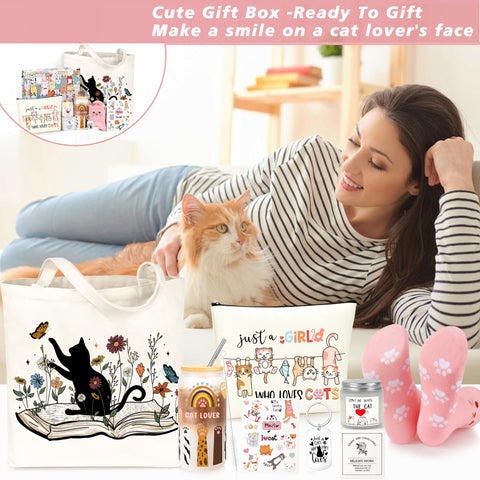 UNQJRY cat gifts candle with sticker for cozy evenings