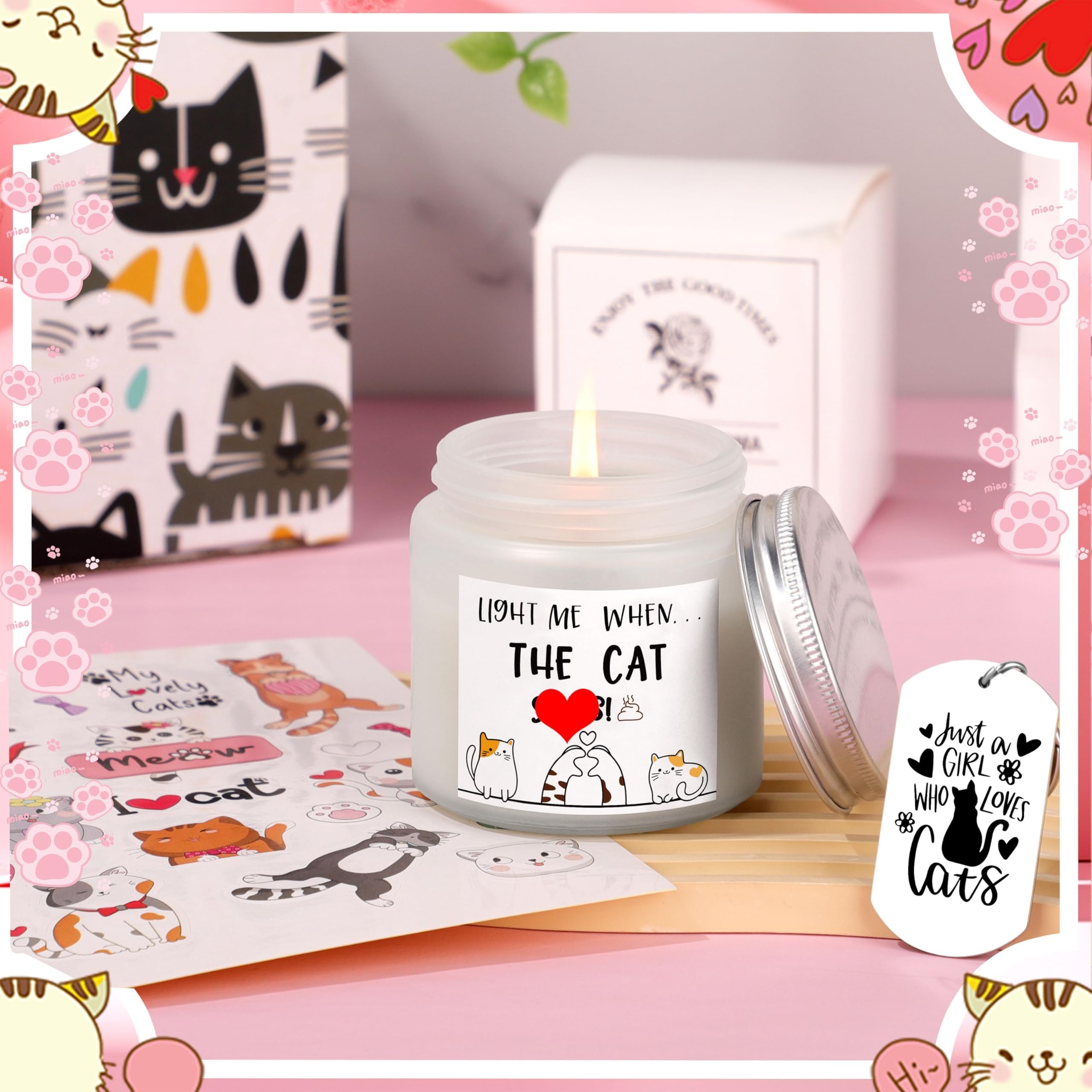 UNQJRY cat gifts gift box, ready to present to a cat loving friend