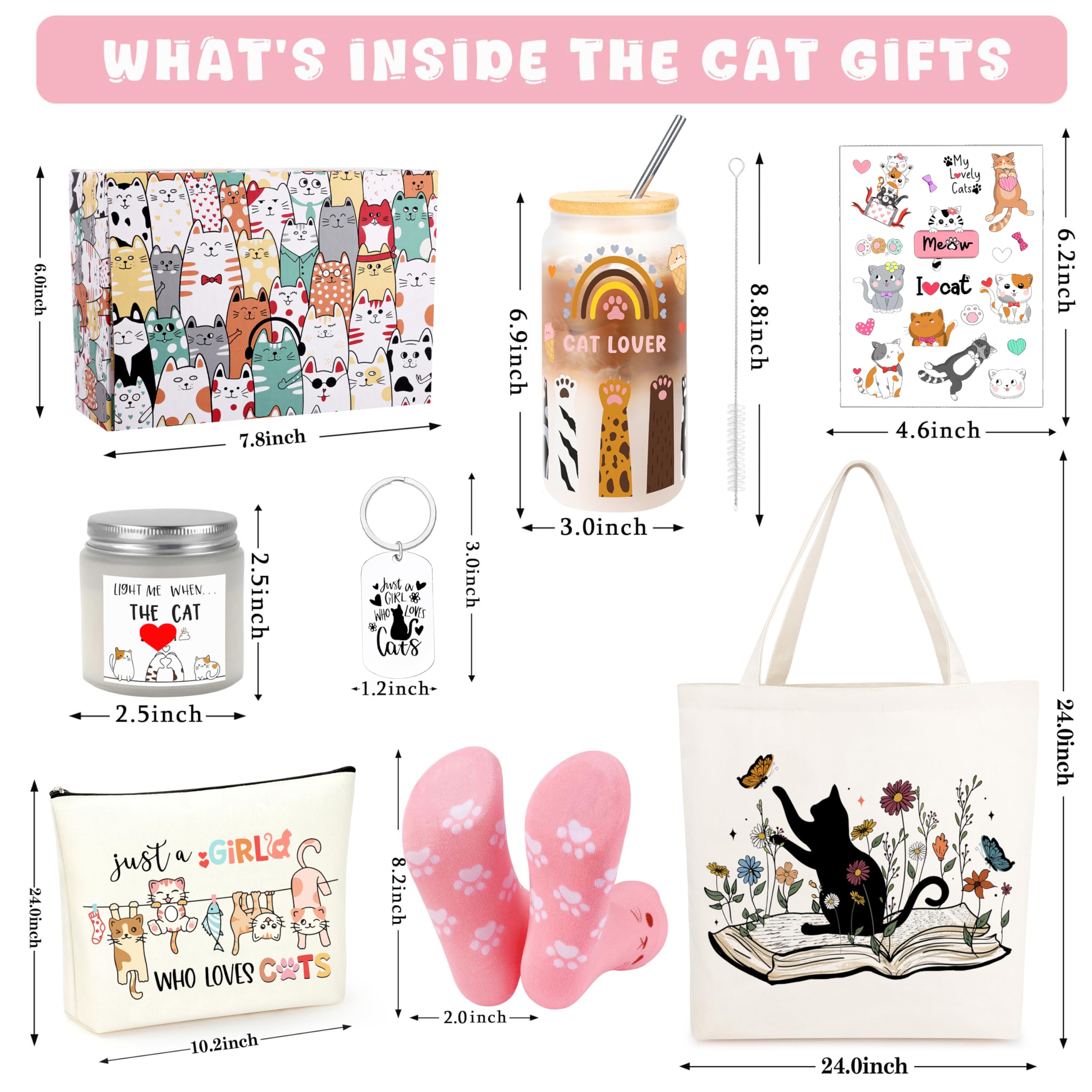 UNQJRY cat gifts makeup bag keeps cosmetics organized on the go