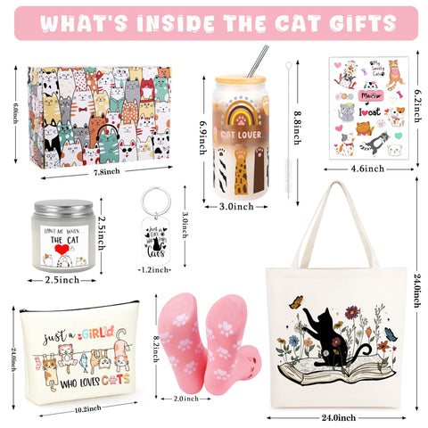 UNQJRY cat gifts makeup bag keeps cosmetics organized on the go