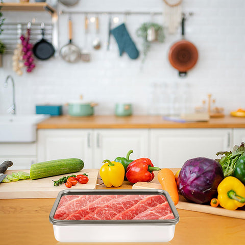 Fridge-friendly dimensions help organize shelves and reduce kitchen clutter.