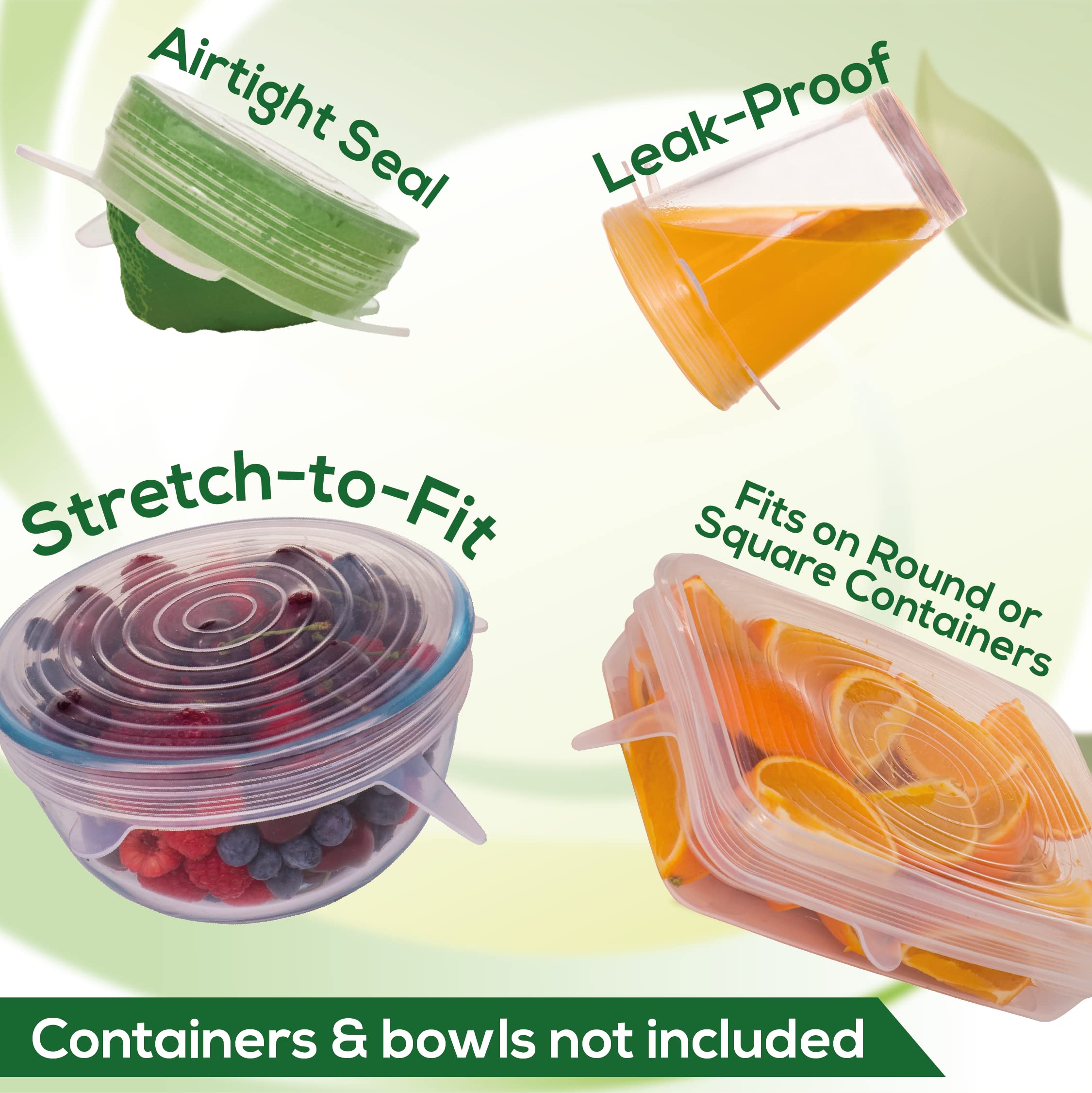 Unwasted silicone lid on watermelon for fresh fruit preservation