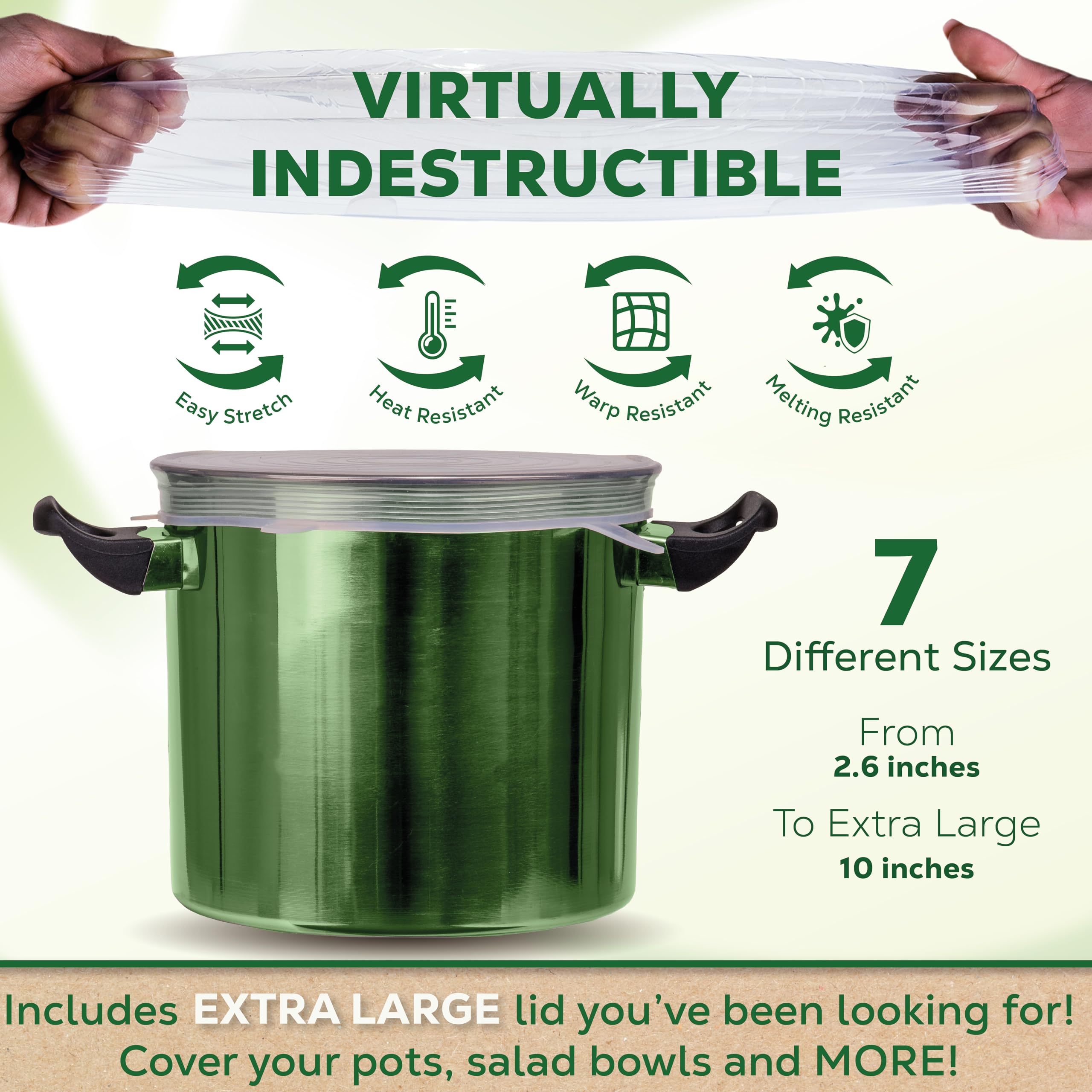 Unwasted silicone lid shown as dishwasher-safe and easy to clean