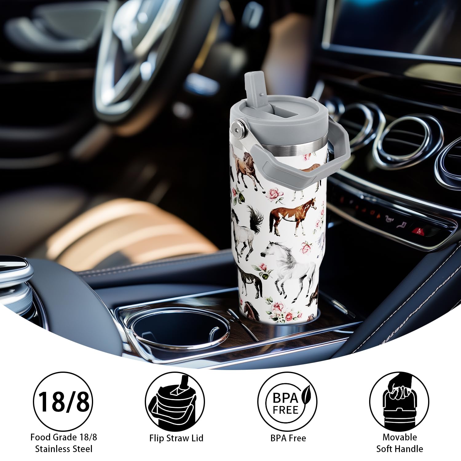 Fits most car cup holders for travel and commuting with Unyopsa tumbler