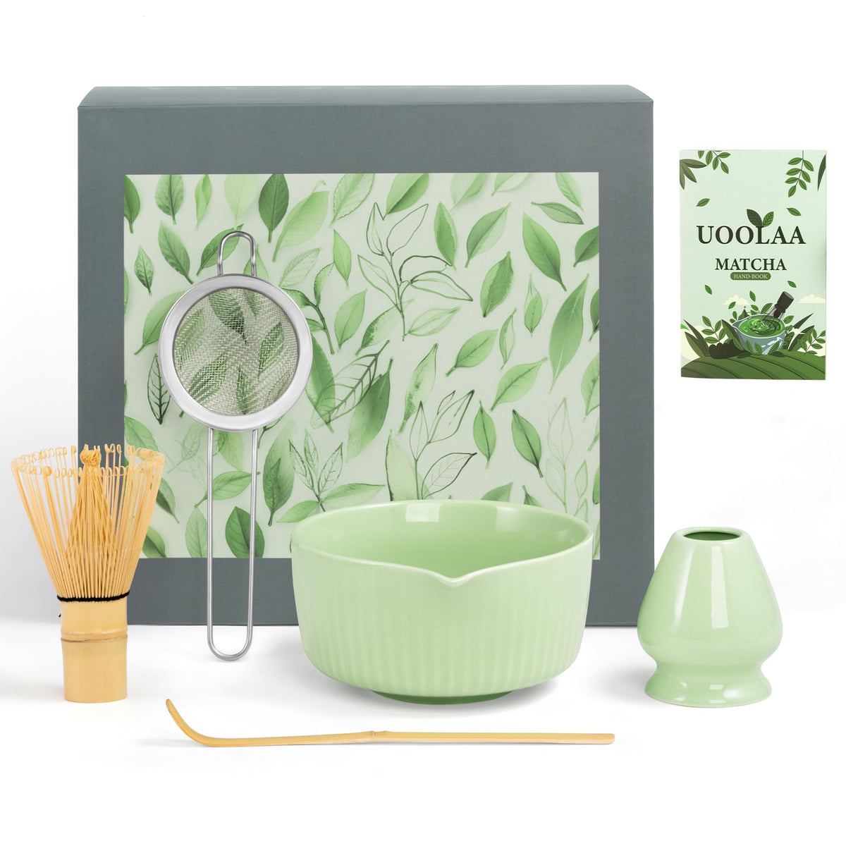 UOOLAA ceremony matcha bowl with spout for clean pours.