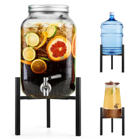 Uoveya adjustable water jug stand fits 7–12.6 inches for versatile jug compatibility.