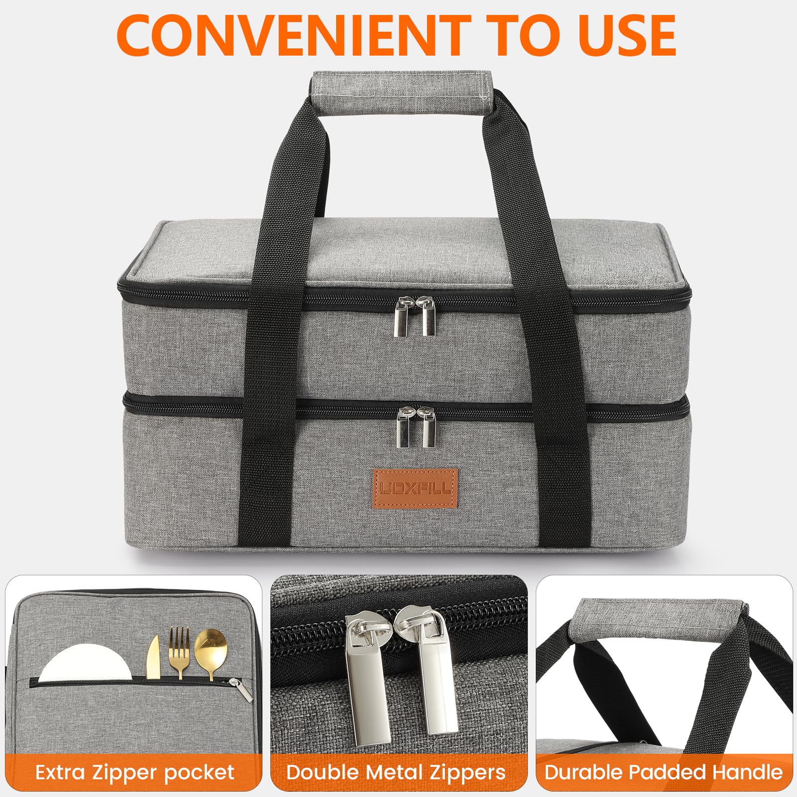 Uoxfill versatile food transport bag ideal for picnics, potlucks, and travel