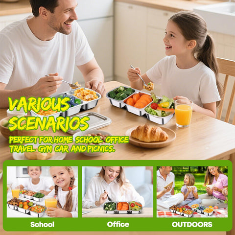 UPABLUNSO eco-friendly reusable metal snack box reduces single-use waste.