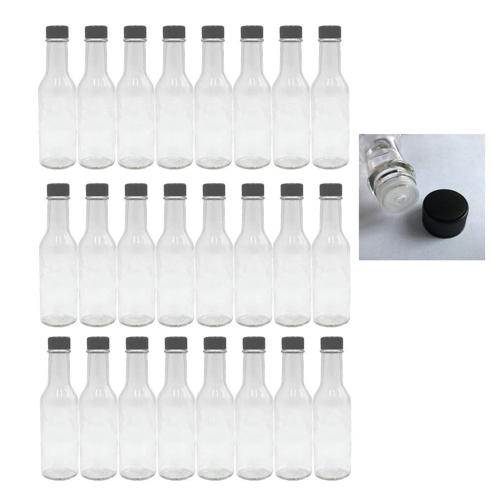 U-Pack 5oz woozy bottle with black rib cap and orifice reducer for precise pouring.