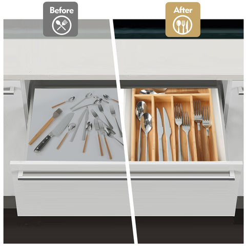 Upassion non-slip pads keep the organizer steady in drawers