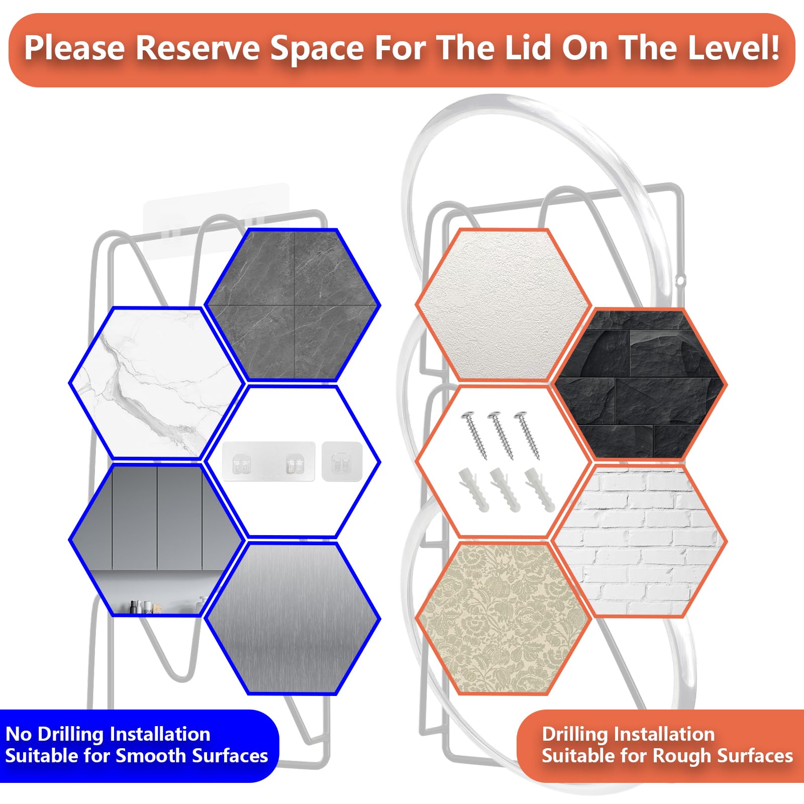 UpChoNice rust-proof black coating protects lids and cabinet surfaces.
