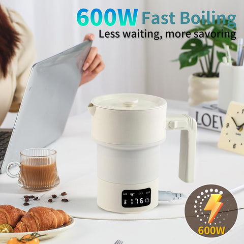 UPEZAN travel kettle 600 ml capacity ready for hot drinks on the go.