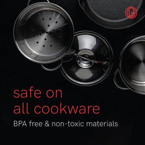 UpGood heat-resistant gray spatula, safe up to 600°F for searing and sautéing.
