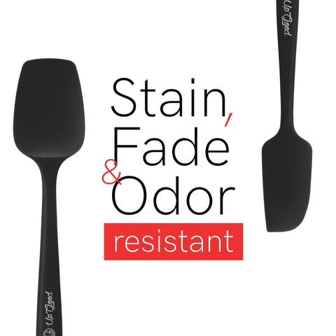 UpGood small spatula in black perfect for delicate scraping