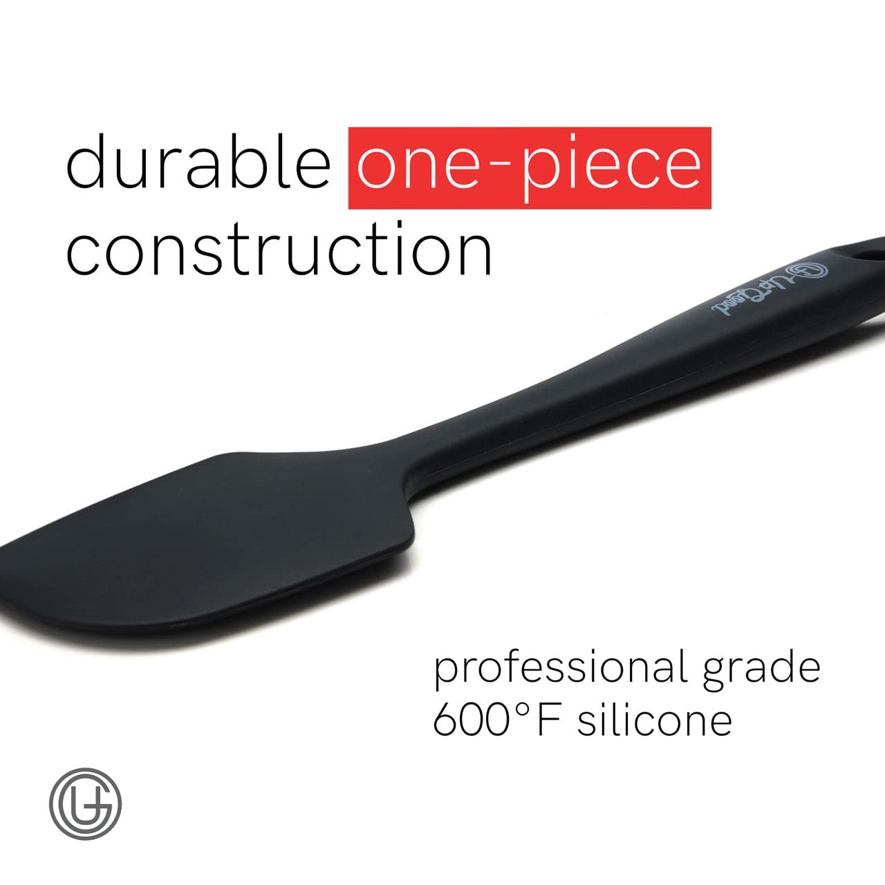 UpGood spoon spatula in black for smooth mixing