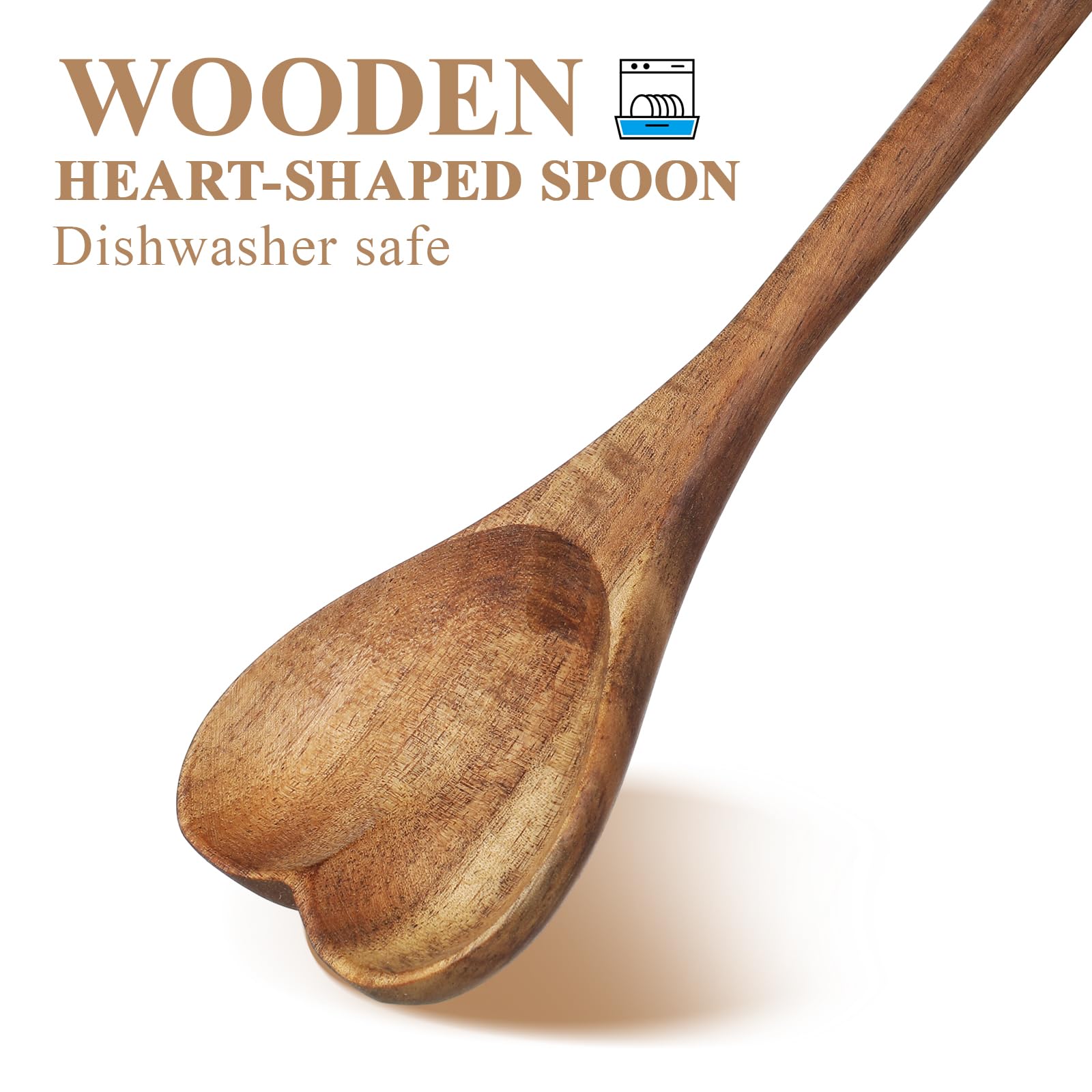 UPKOCH Heart Shaped Wood Spoon highlights romantic design for stylish charcuterie.