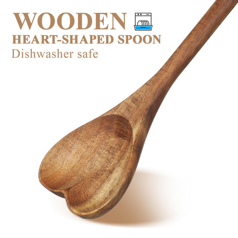 UPKOCH Heart Shaped Wood Spoon highlights romantic design for stylish charcuterie.