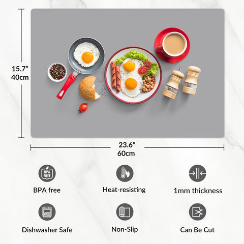 UPOGDDY silicone mat is heat-resistant to protect counters from hot cookware.