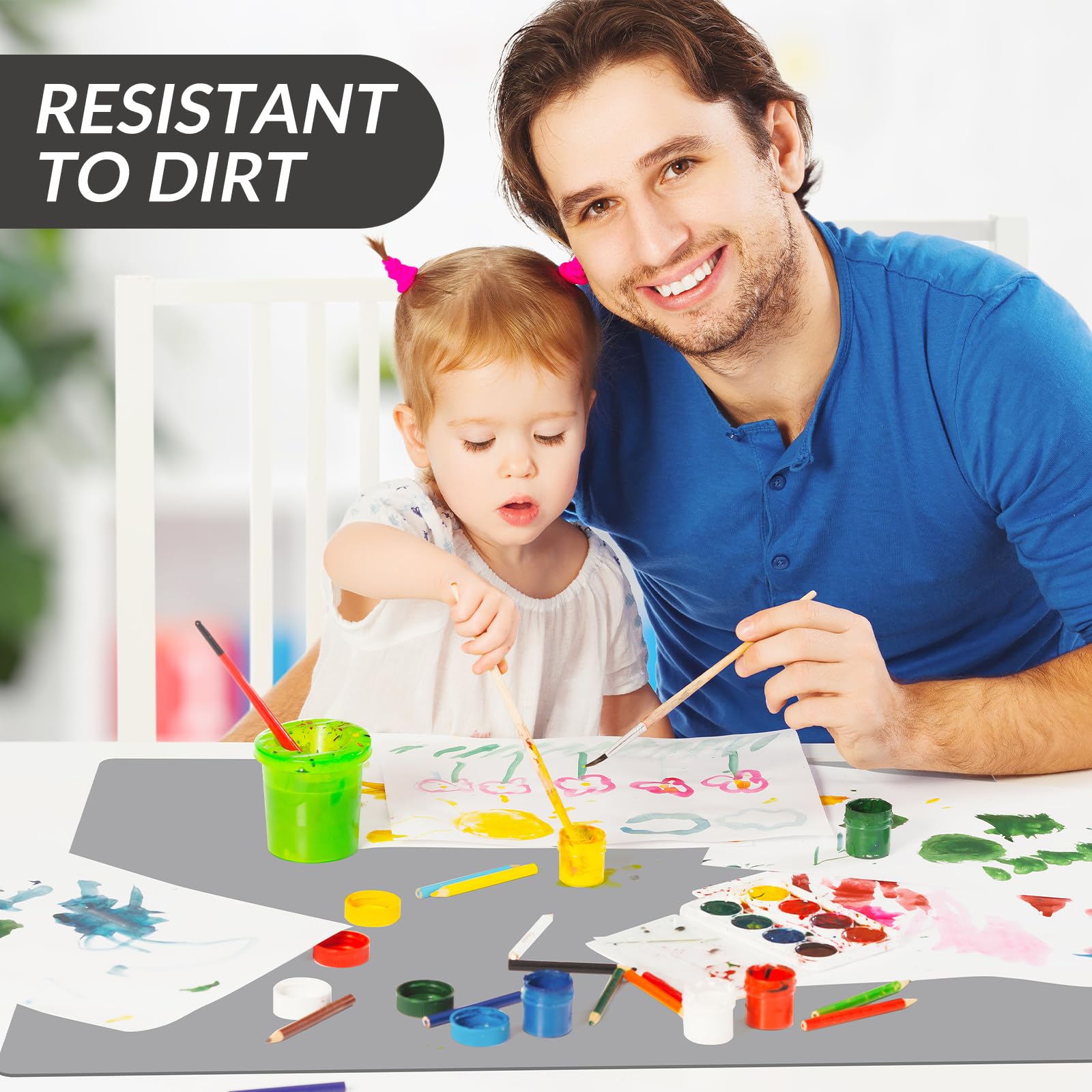UPOGDDY silicone mat provides stable support during food prep and rolling.