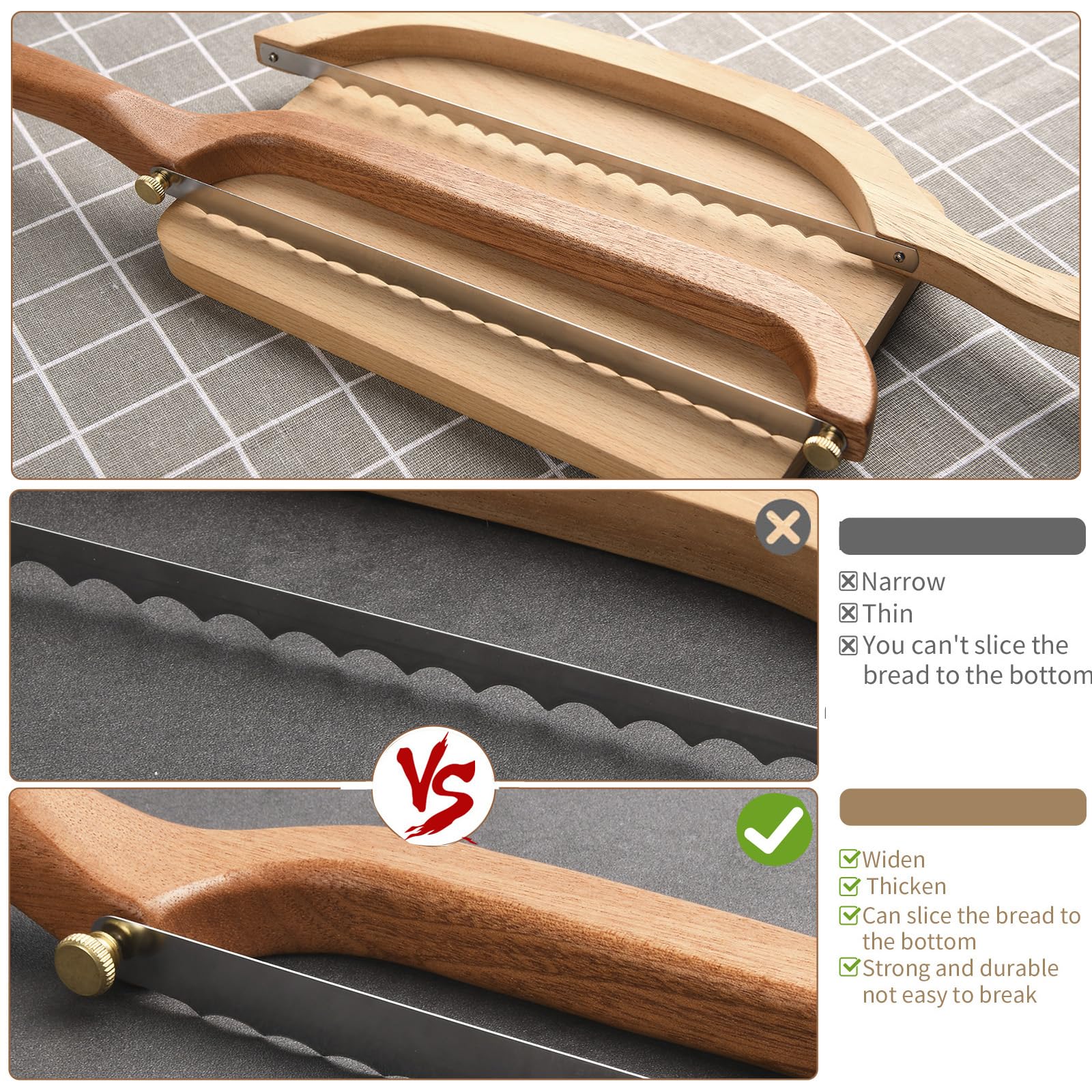 Uprichya sapele wood handle offers sturdy balance and stylish craftsmanship.
