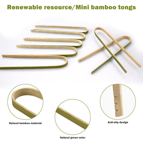 Uprony charcuterie setup using mini bamboo tongs for neat serving.