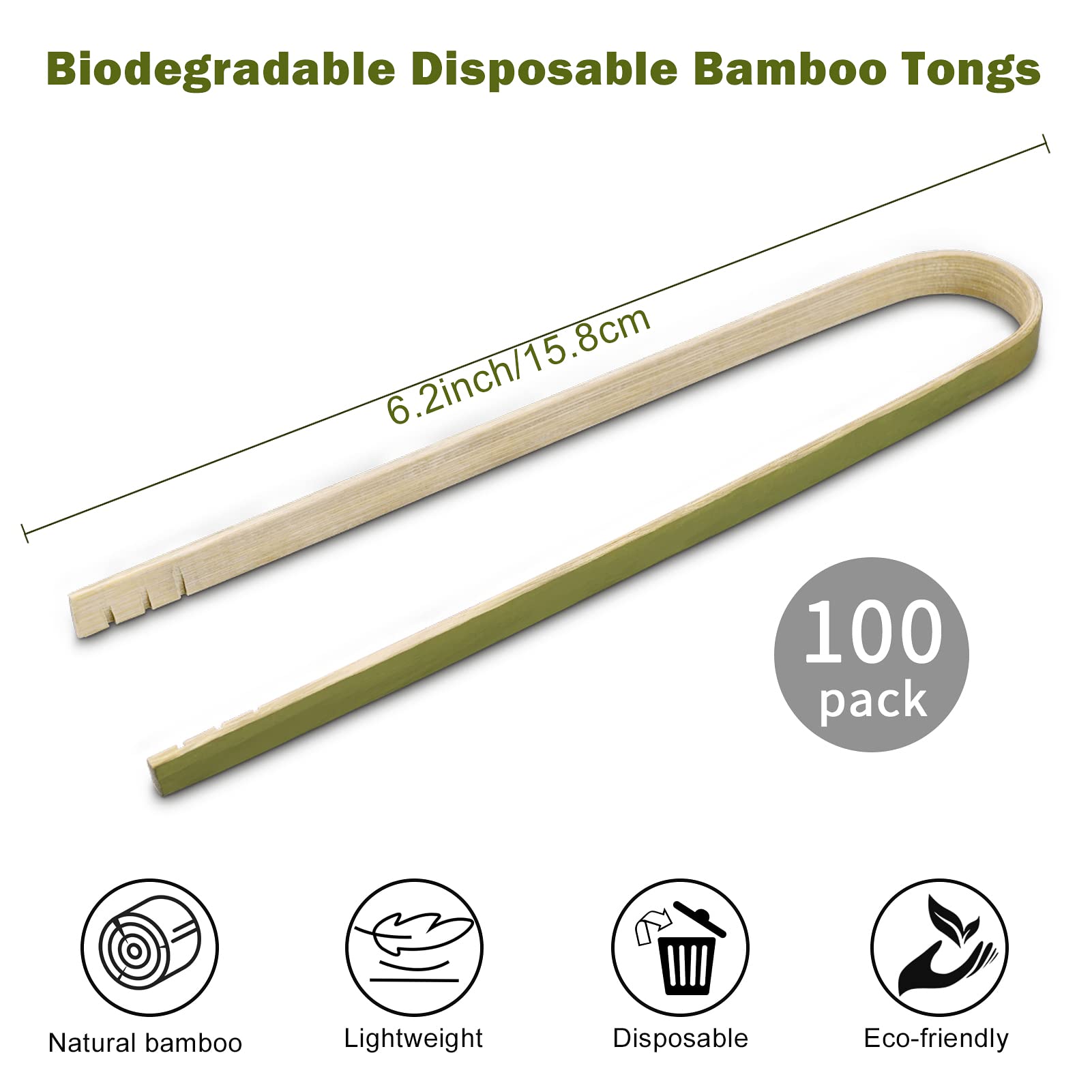 Table setup with Uprony tongs for quick, hygienic food handling.