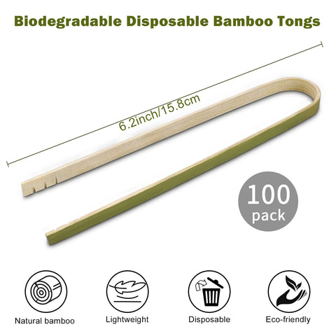 Table setup with Uprony tongs for quick, hygienic food handling.