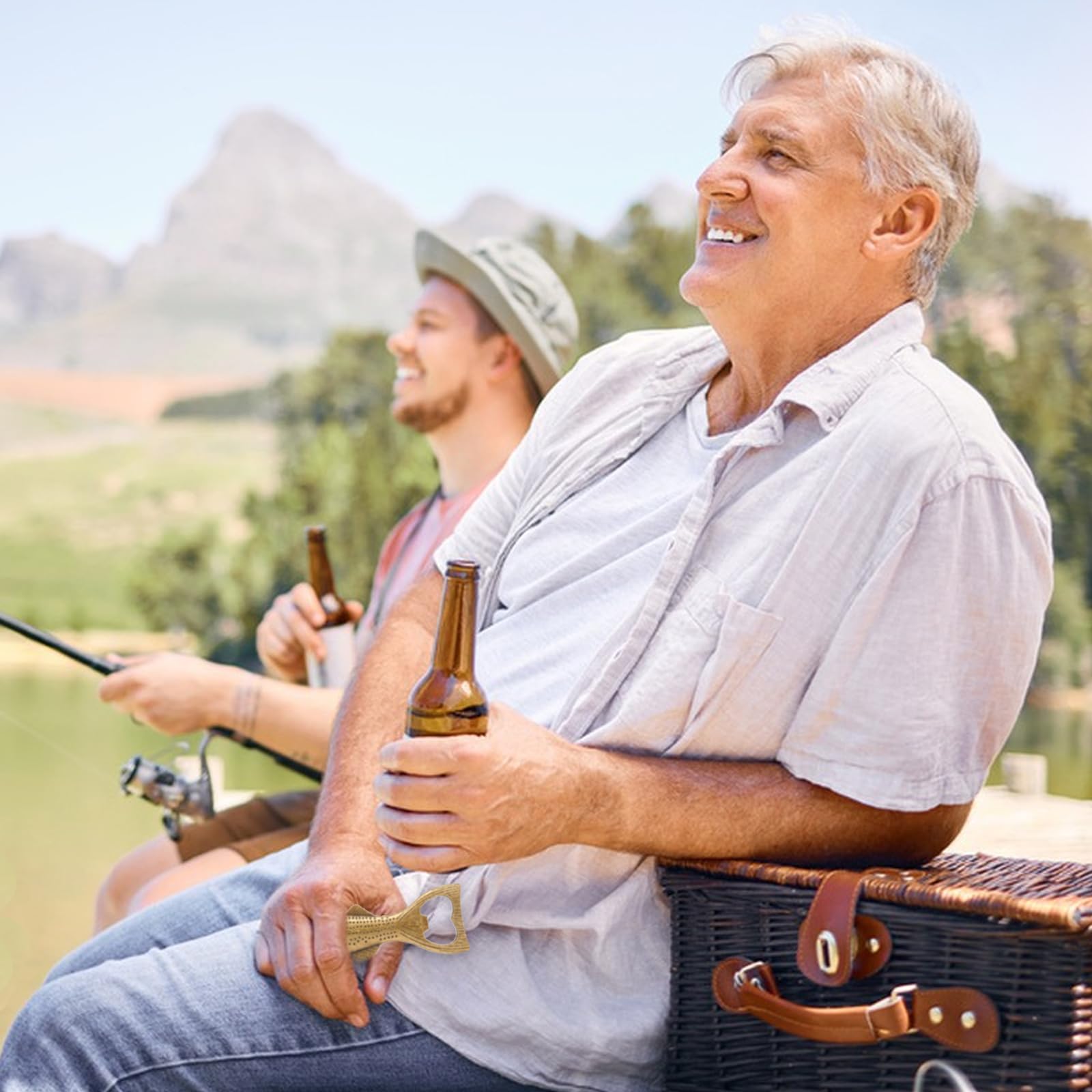UPSIME fishing gifts bottle opener ideal for dad or grandpa on special occasions.