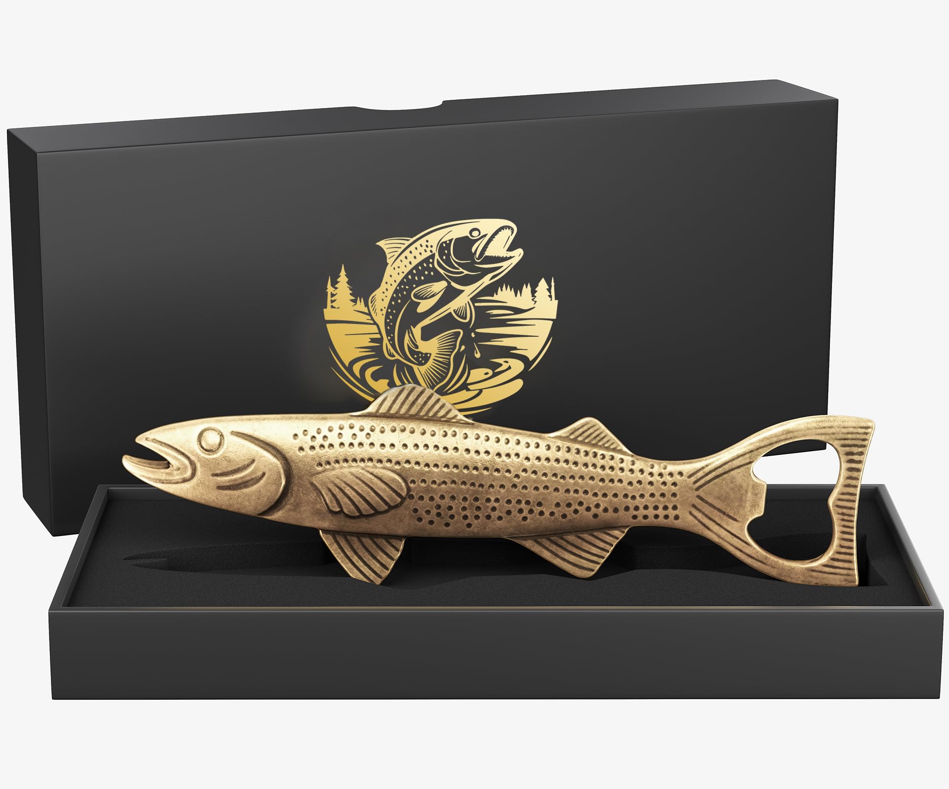 UPSIME vintage fishing bottle opener in zinc alloy for durable daily use.