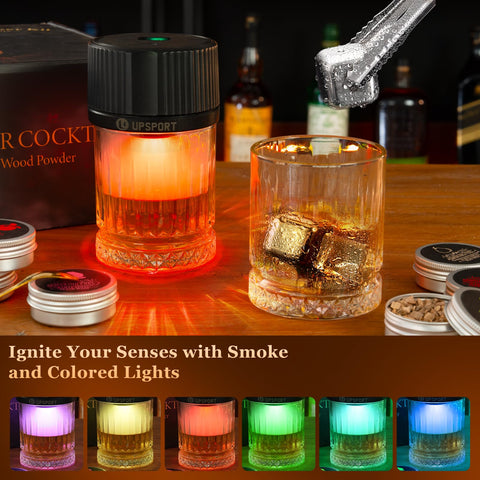 UPSPORT wood flavor tins showcase six variety options for richer smoke.