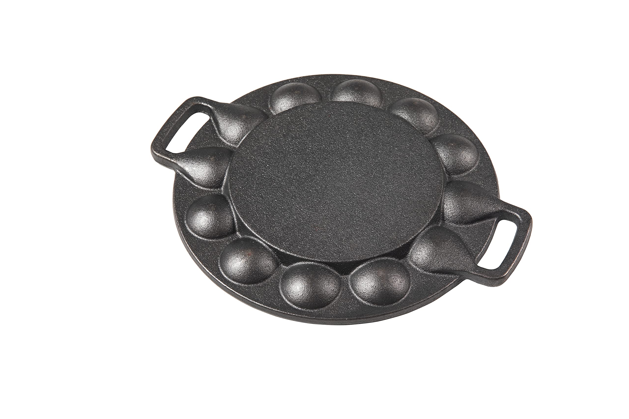 Upstreet aebleskiver pan ready for batter to bake light, fluffy treats.