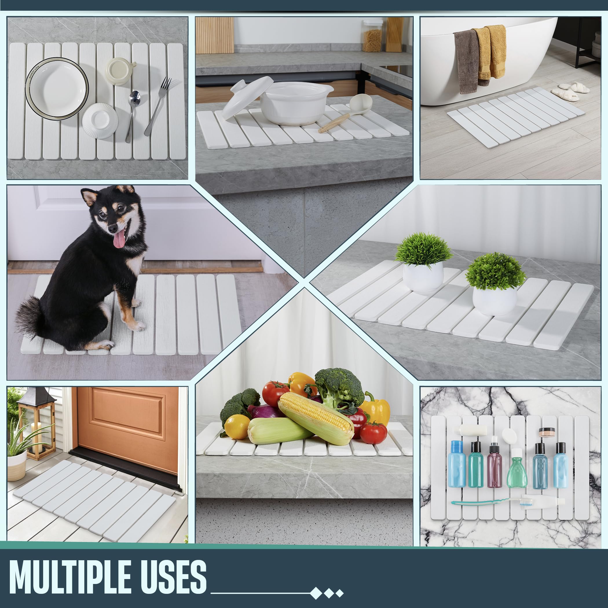 UPTIMAZ Stone Drying Mat serves as a versatile kitchen station