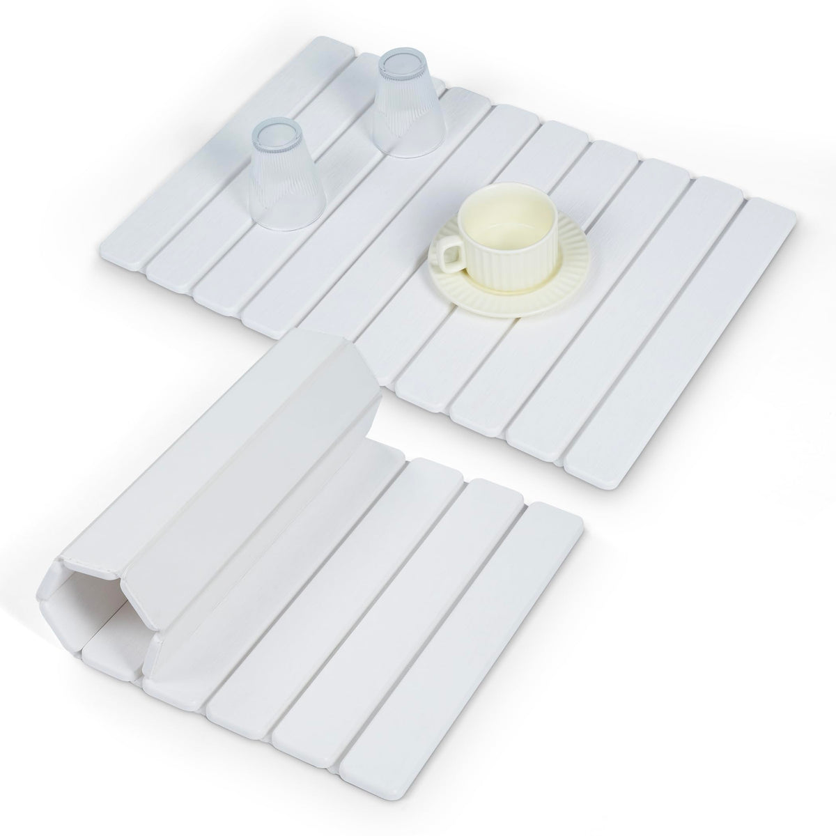 UPTIMAZ Stone Drying Mat on the counter for quick-dry dishes and a tidy kitchen