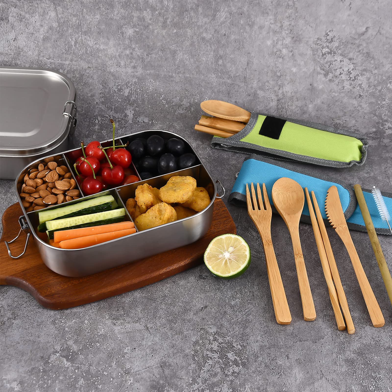 UPTRUST five-compartment design ideal for dry foods and varied meals.