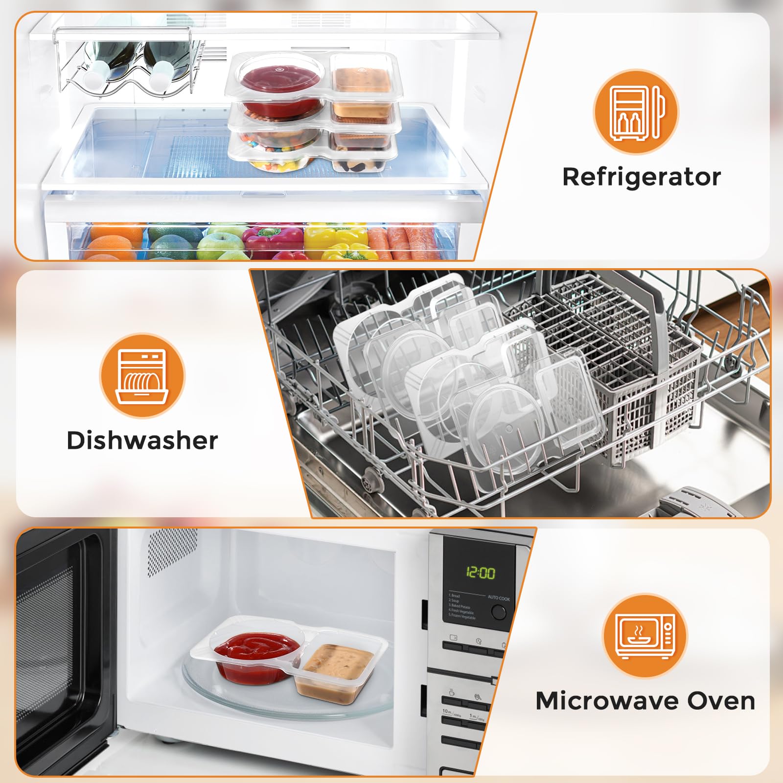 UPUNAIS fridge-friendly portion-control container for leftovers and smart meal prep.