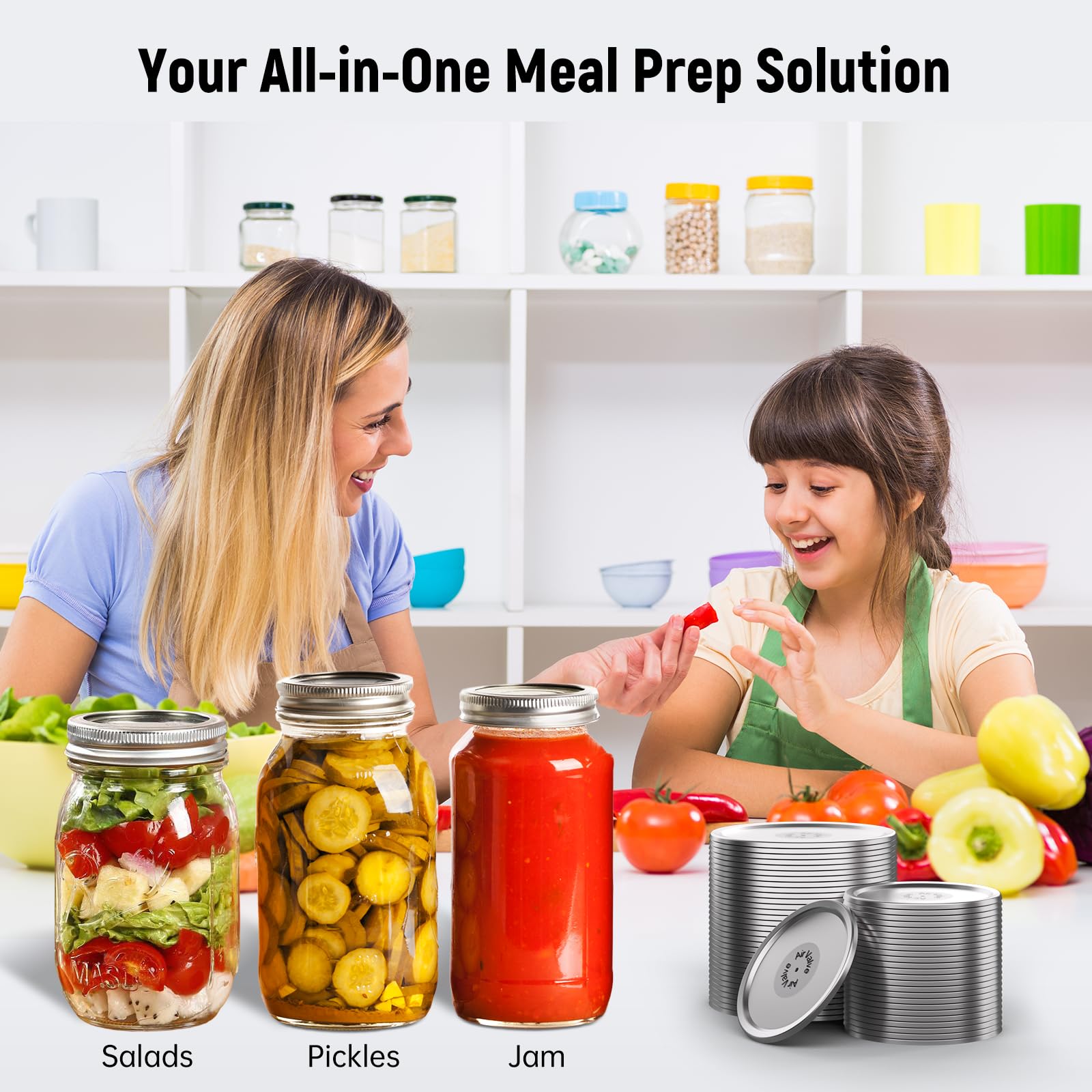 UR ADVANCE convenient 50-pack for bulk canning and pantry prep