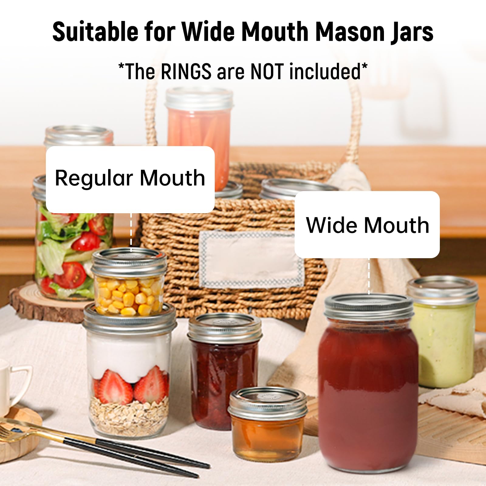 UR ADVANCE lids fit Ball, Kerr, Bernardin jars securely
