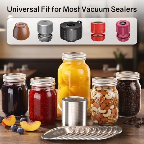 UR ADVANCE regular-mouth lid close-up highlighting reliable canning seal.