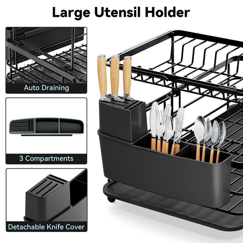 Urackify auto-draining spout prevents water pooling on the tray.
