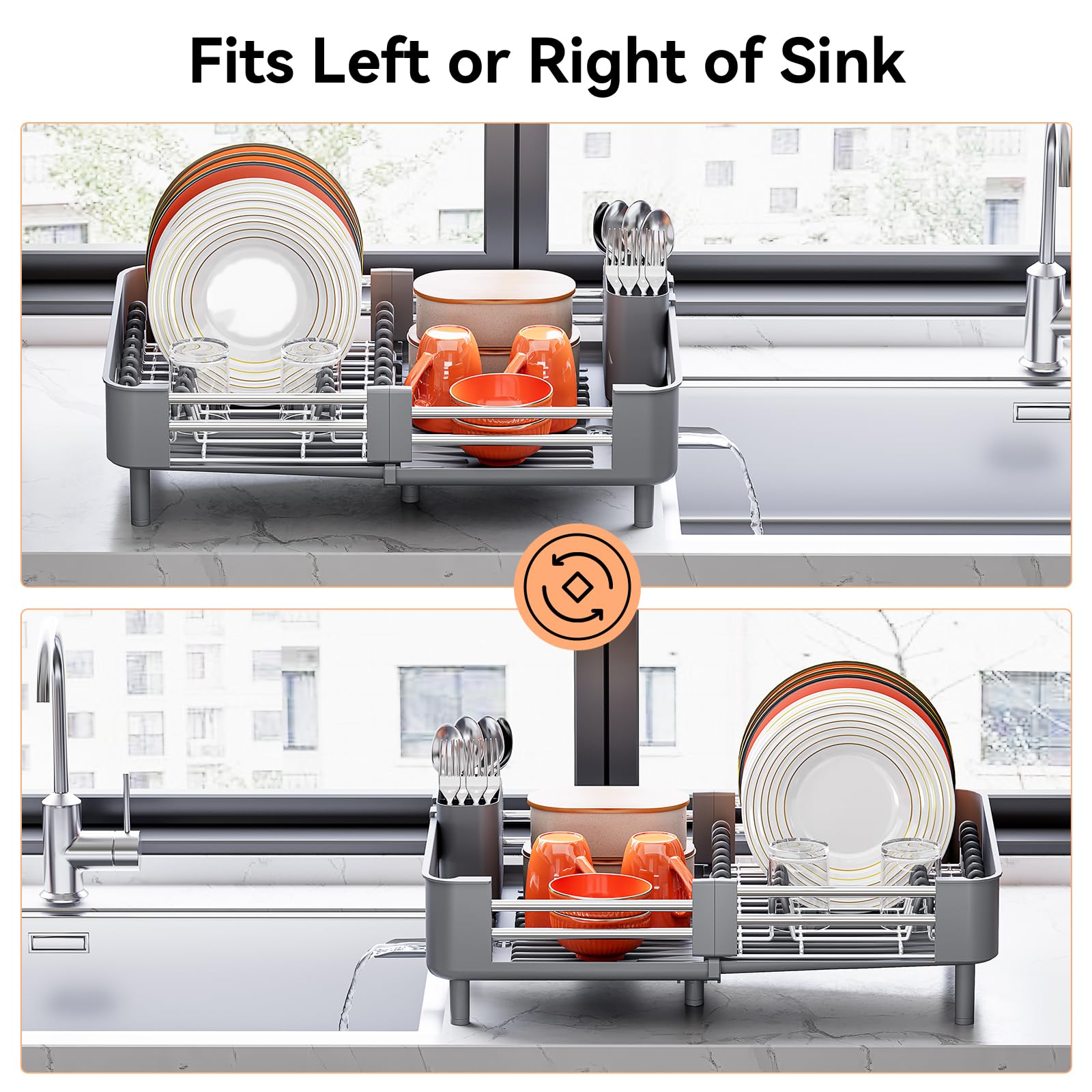 Urackify non-slip feet keep rack stable on the counter.